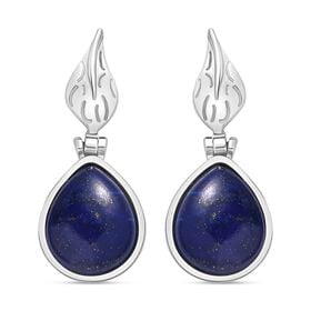 Lapislazuli Ohrringe  Edelstahl ca. 11.43 ct