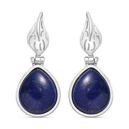 Lapislazuli Ohrringe  Edelstahl ca. 11.43 ct