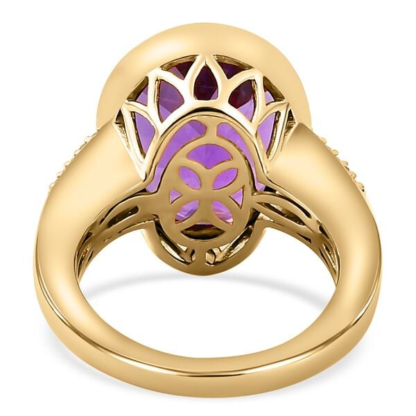 Natürlicher, marokkanischer Amethyst und Zirkon-Ring - 8,50 ct. image number 6