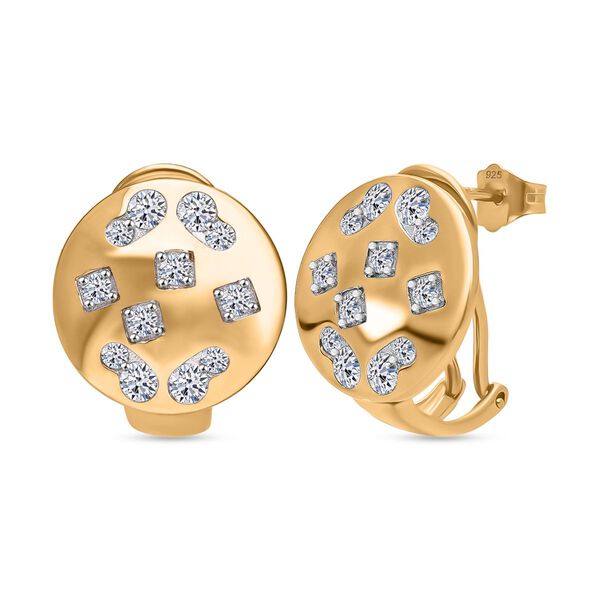 LUXURIANT SI-GH Labor Diamant Ring, 925 Silber 750 Gelbgold Vermeil - 1 ct.