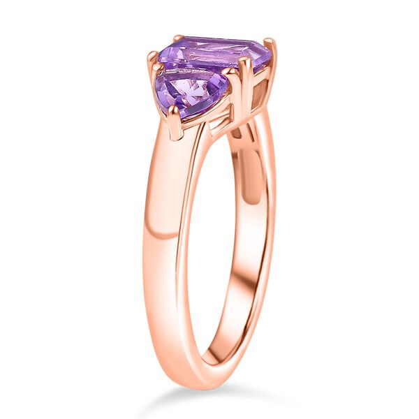 D'Joy AAA Rose De France Amethyst Ring 925 Silber 750 ros&eacute;vergoldet (Gr&ouml;&szlig;e 20.00) ca. 1,74 ct image number 5