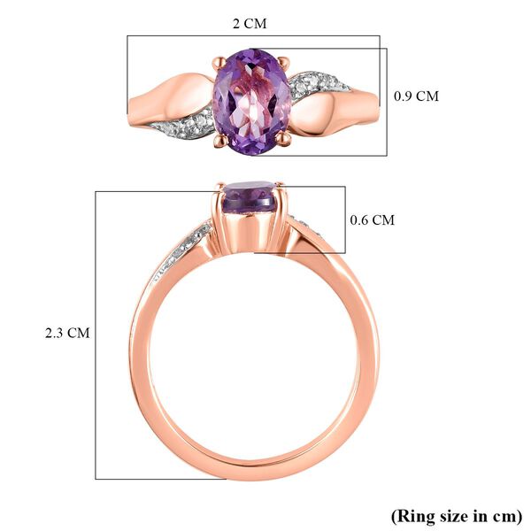 Rose De France Amethyst und Zirkon-Ring - 1,19 ct. image number 7