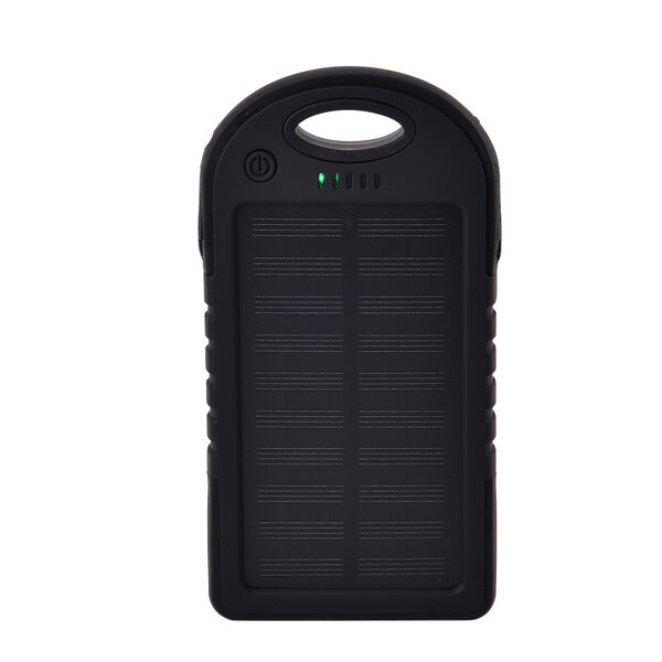 Homesmart Solar Powerbank mit LED-Licht, 14,3×7,5cm, Schwarz image number 4