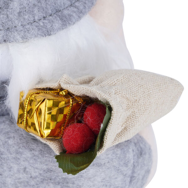 Tanzender Weihnachtsmann, 3xAA Batterie (nicht inkl.), Größe 12x10x30 cm, Grau und Weiß image number 5