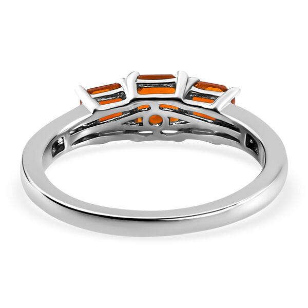 Purpurroter Feuer Opal 3 Stein Ring 925 Silber platiniert  ca. 1,21 ct image number 6