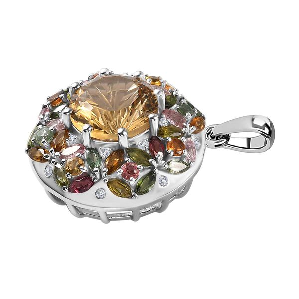 Citrin, mehrfarbiger Turmalin und Zirkon-Anhänger - 9,44 ct. image number 4
