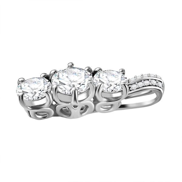 Moissanit Schmuckset, 925 Silber rhodiniert - 7,43 ct. image number 8