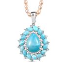 D joy Larimar Schmuckset 925 Silber rhodiniert 64.93 ct