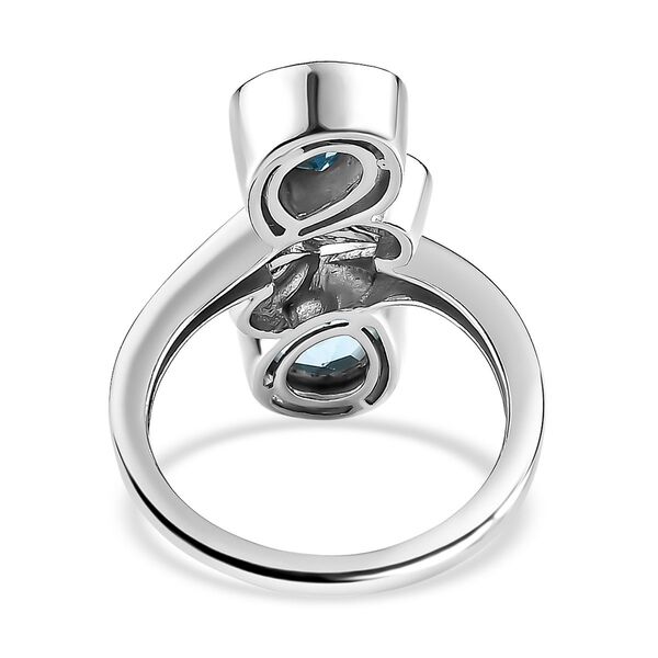 Schweizer Blautopas Bypass Ring - 4,24 ct. image number 5