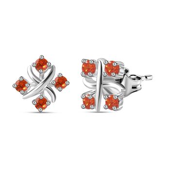 Designer Inspiriert XOXO Orange Zirkonia Ohrringe 925 Silber