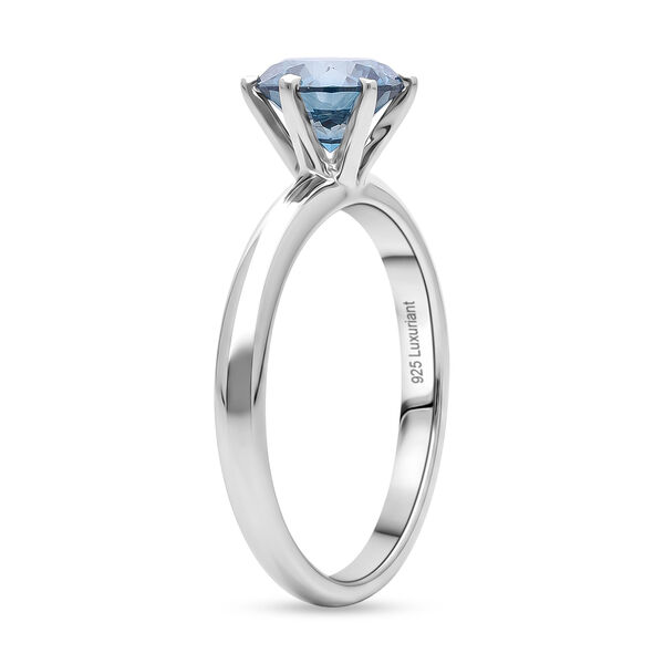 LUXURIANT DIAMOND - Lab Grown Blauer Diamant SI Ring 925 Silber Rhodiniert (Gr&ouml;&szlig;e 17.00) ca. 1,78 ct image number 4