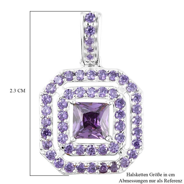 Amethyst Zirkonia Anh&auml;nger 925 Silber ca. 1,94 ct. image number 6