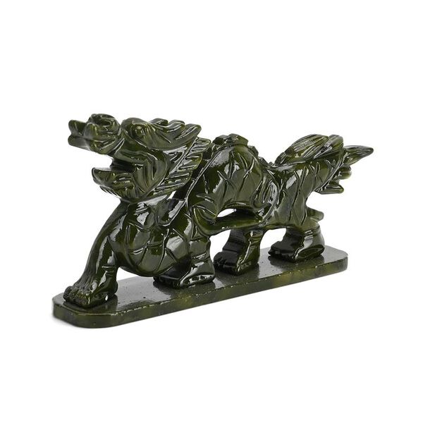 Handgefertigte Figur aus Serpentin, Drachen, 18x9x4cm image number 2