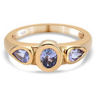 Tansanit Ring 925 Silber vergoldet  ca. 0,79 ct image number 0