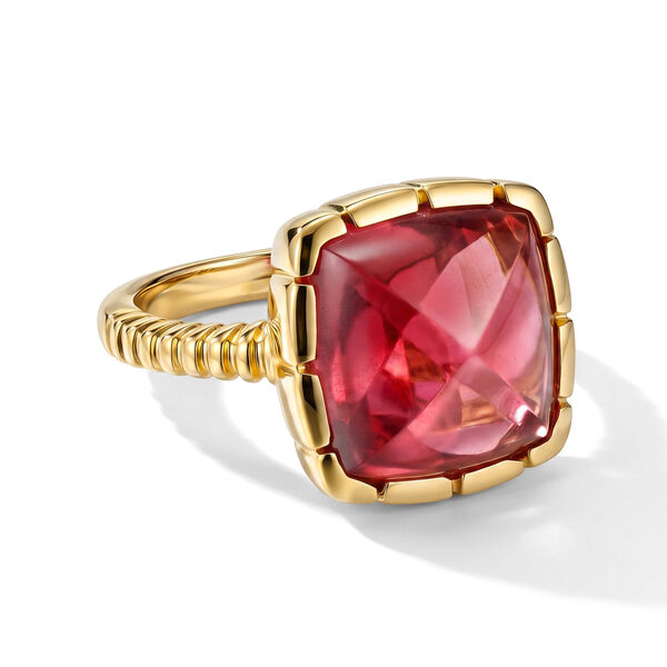 D'Joy Lab Grown Padparadscha-Saphir Ring 925 Silber 750 Gelbgold vermeil (Gr&ouml;&szlig;e 18.00) ca. 13,39 ct