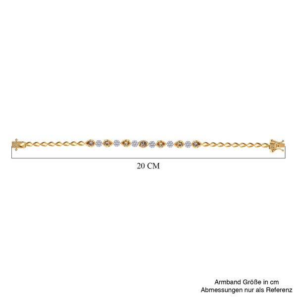 AAA Turkizit und Zirkon-Armband - 3,61 ct. image number 5