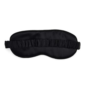 LA MAREY Augenmaske aus 19mm 100% Maulbeerseide mit 100% Seidenf&uuml;llung, Schwarz