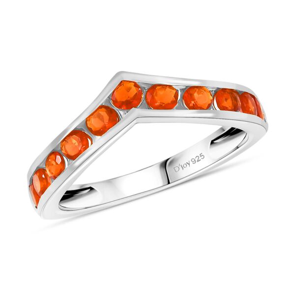 D'Joy AAA Blaze Feueropal Ring, 925 Silber platiniert - 0,72 ct. image number 4