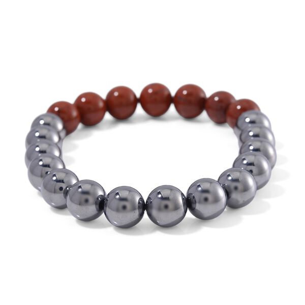 Flexibles Terahertz und roter Jaspis Armband - 140 ct. image number 3