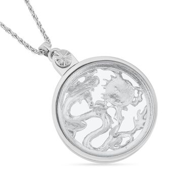 Perle und Kristall-Drachenmotiv-Anh&auml;nger mit 60+5cm Kette