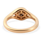 Diamant Ring 925 Silber vergoldet  ca. 0,10 ct image number 5