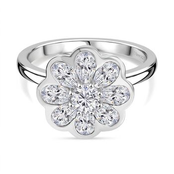 D&rsquo;joy Moissanit Ring 925 Silber rhodiniert (Gr&ouml;&szlig;e 19.00) ca. 1,69 ct