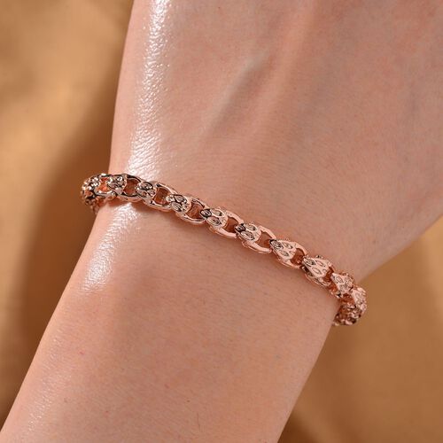 Gliederarmband, ca. 19 cm, ca. 12g, roséfarben image number 1