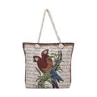 Jacquard gewebte Jute-Tasche mit Papagei-Muster image number 0