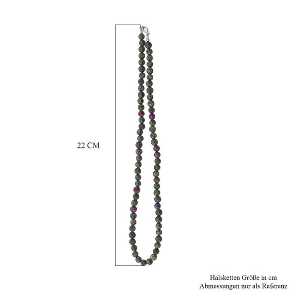 Rubin Zoisit Halskette, 45 cm - 117,25 ct. image number 5