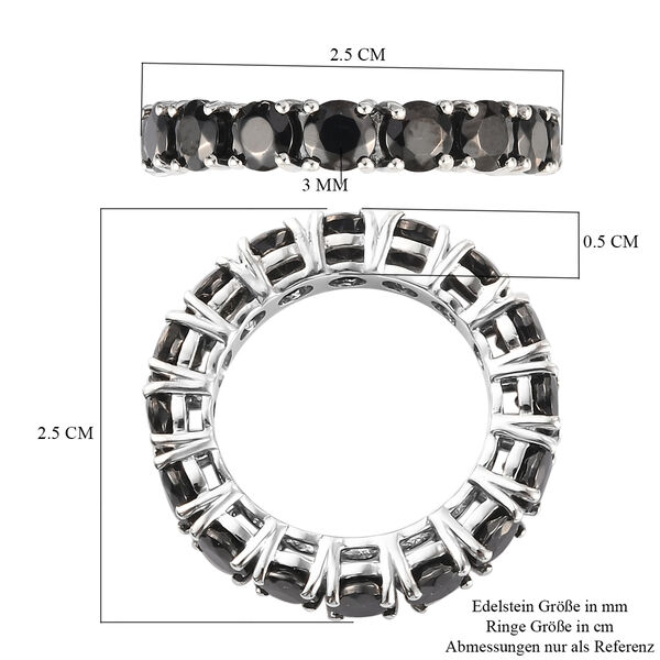 Elite Shungit Ring 925 Silber Platin-Überzug image number 6