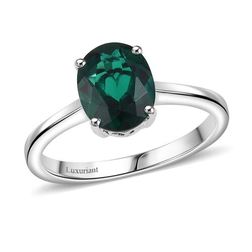 AAA Lab Grown Smaragd Ring 417 Gold (Größe 17.00) ca. 2,50 ct image number 0
