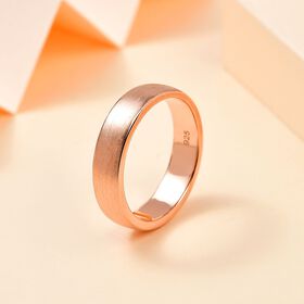 Bandring in 925 Silber mit Roségold Vermeil