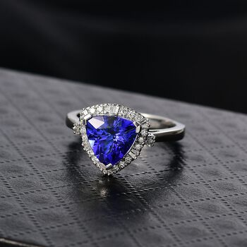 RHAPSODY AAAA Tansanit und Diamant Ring in 950 Platin - 3,02 ct.