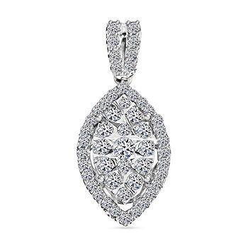 LUXURIANT SI-GH Labor Diamant Anh&auml;nger in 417 Wei&szlig;gold - 1 ct.