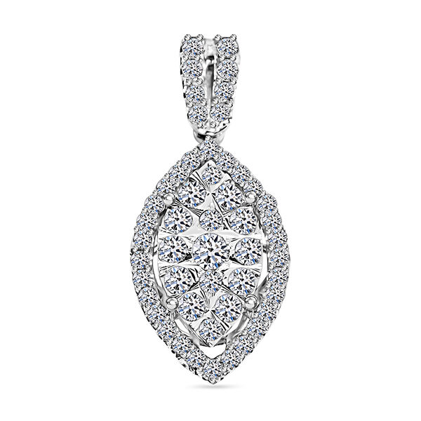 LUXURIANT SI-GH Labor Diamant Anh&auml;nger in 417 Wei&szlig;gold - 1 ct.