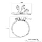Handgearbeiteter Polki Diamant Ring 925 Silber Platin-Überzug image number 4