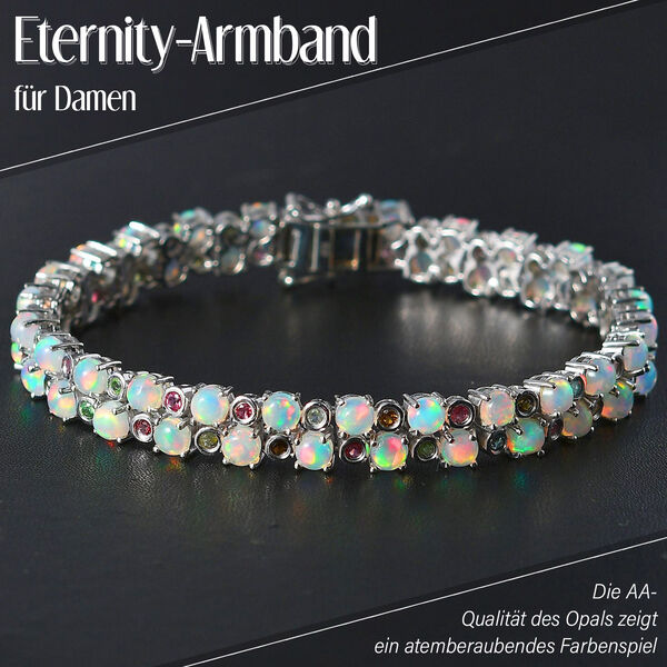 AA Natürliches, äthiopisches Welo Opal und Multi-Turmalin-Armband image number 2