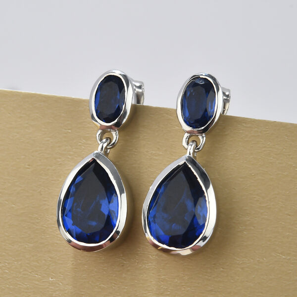 Ceylonfarbene Quarz-Ohrringe, 925 Silber platiniert - 5,27 ct.&nbsp; image number 2