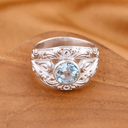 Royal Bali Kollektion - Himmelblauer Topas-Ring - 2,25 ct. image number 1