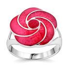 Royal Bali - Koralle Ring, 925 Silber (Größe 16.00)