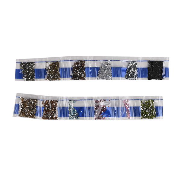 DIY Diamond Painting Leinwand, Mandala-Giraffe, mehrfarbig mit Glitzerakzenten, 29x29cm image number 7