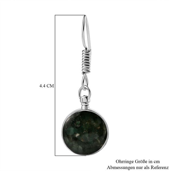 Smaragd Matrix Ohrringe, Messing ca. 6.00 ct image number 6