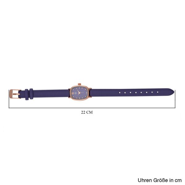 STRADA PC21S Uhr mit Japanischem Uhrwerk, Ros&eacute;goldfarbenem Geh&auml;use und Kaffeebraunem PU-Armband image number 8