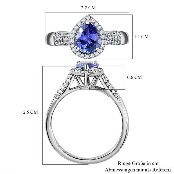 AA Tansanit und Zirkon Ring - 1.34 ct. image number 7