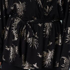 TAMSY - Bluse in Wickeloptik mit V-Ausschnitt und Blumenmuster, Größe S, 97x69x60 cm, Schwarz  image number 3