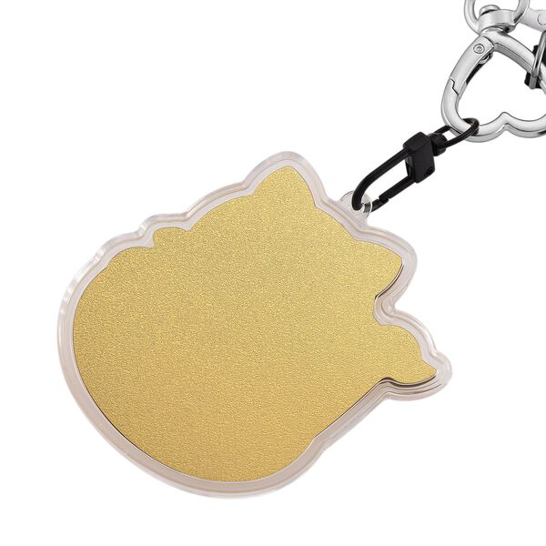 999 Gold gl&uuml;cksbringer Katze Schlusselanh&auml;nger 10mg image number 3