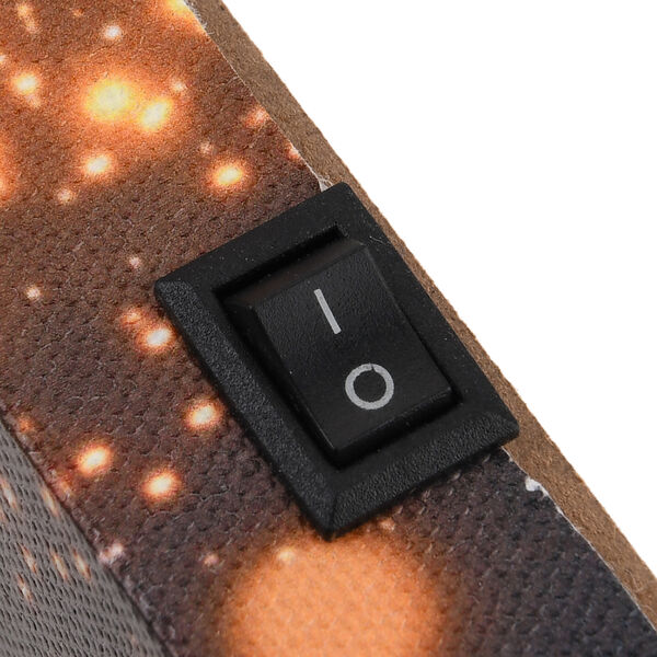 LIVMORE Stadt Skyline Nacht Motiv LED Wandbild mit Glasfaser Lichteffekt 30 x 40 cm image number 6