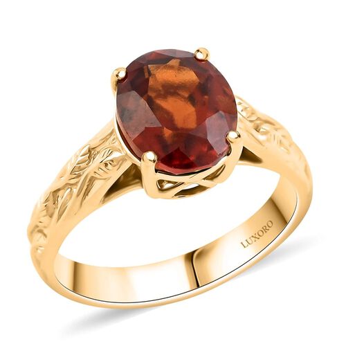 LUXORO zertifiziert und geprüft AAA Honig Granat Ring in 417 Gold - 3,30 ct. image number 0