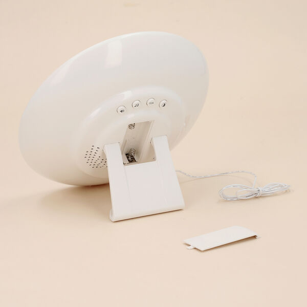 Wecker mit Wecklicht, Lautsprecher, Signalfunktion und Lichttherapie-Lampe, Wei&szlig; image number 4