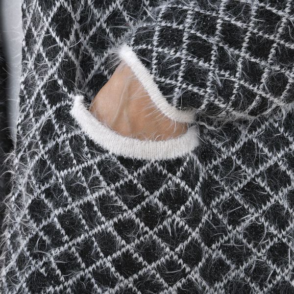 Kuschelig weicher und langer Cardigan mit Taschen, One Size, Karomuster image number 7